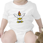 Fighting Chicken Baby Bodysuits