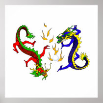 Fighting Dragons Print