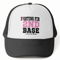 Fighting For 2nd Base Breast Cancer Trucker Hats
