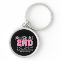 Fighting For 2nd Base Breast Cancer Key Chains