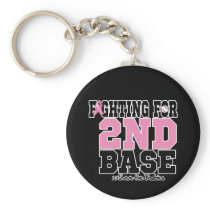 Fighting For 2nd Base Breast Cancer Key Chain