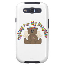 Fighting for my daughter (girl bear) samsung galaxy SIII case