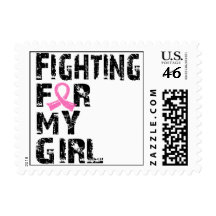 Fighting For My Girl Breast Cancer 21 Postage Stamp