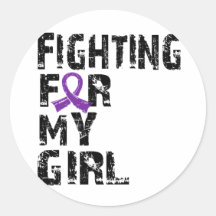 Fighting For My Girl Chiari Malformation 21 Round Sticker