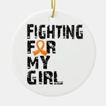 Fighting For My Girl Leukemia 21 Christmas Tree Ornament