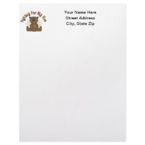Fighting for my son (boy bear) custom letterhead