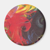 Fighting Forms by Franz Marc; Kämpfende Formen Fridge Magnet
