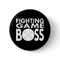 Fighting Game Boss Pinback Buttons