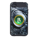 FIGHTING GRYPHONS GEM MONOGRAM emerald green Case For iPhone 4