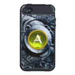 FIGHTING GRYPHONS GEM MONOGRAM yellow iPhone 4 Case