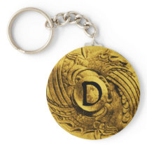 FIGHTING OF GRYPHONS MONOGRAM KEY CHAIN