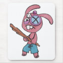 Fighting Rabbit Mousepad