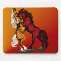 Fighting Stallions Mousepad