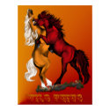Fighting Stallions Poster posters by Lotacats Fighting Stallions Poster posters