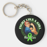 FightLikeAGirl Rosie Riveter Non Hodgkins Lymphoma Keychain