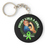 FightLikeAGirl Rosie Riveter Non Hodgkins Lymphoma keychains