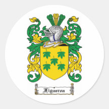 FIGUEROA FAMILY CREST -  FIGUEROA COAT OF ARMS STICKERS