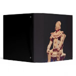 Figure of a warrior in full regalia binders