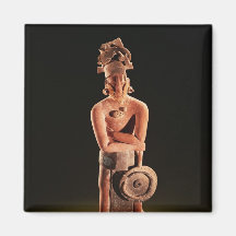 Figure of a warrior with a shield fridge magnet