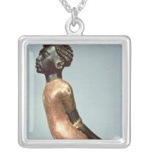 Figure of an African man from end of Custom Necklace