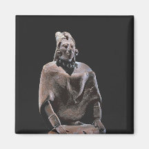 Figure of mayan seated king, from Isle ofJaina Magnets