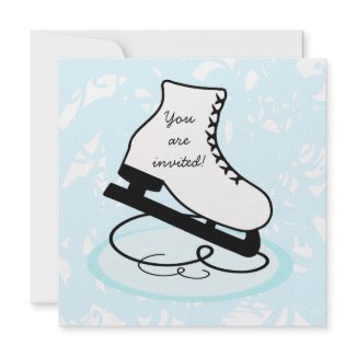 Figure Skate Skate Party Invitations invitation