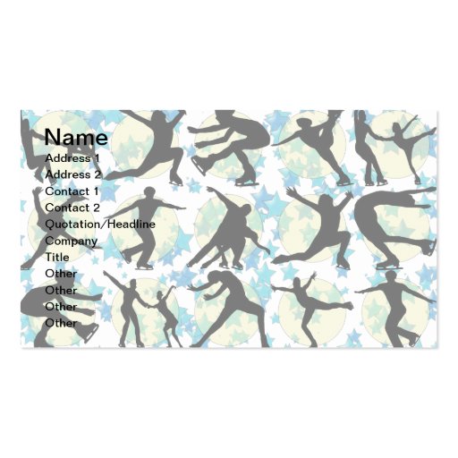 FIGURE SKATERS BUSINESS CARD TEMPLATE (front side)