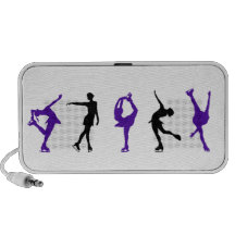 Figure Skaters - Purple & Black Notebook Speakers