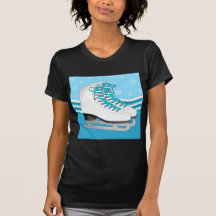 Figure Skating - Ice Skates Blue with Snowflakes Shirts