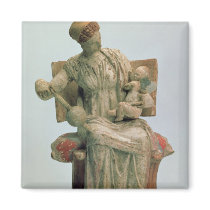 Figurine of Aphrodite playing with Eros Refrigerator Magnets