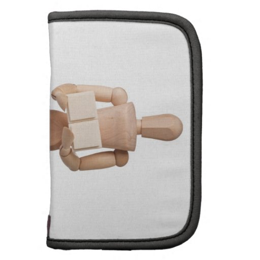 Figurine with two empty text blocks planners