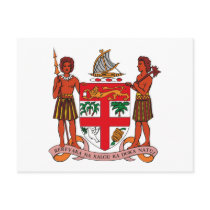 Fiji Coat of Arms Postcard by FlagTshirts Fiji Coat of Arms Postcard