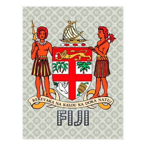 Fiji Coat of Arms Postcard Zazzle