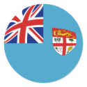 Fiji Fisheye Flag Sticker