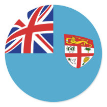 Fiji Fisheye Flag Sticker