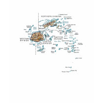 Fiji Flag and Map T-Shirt