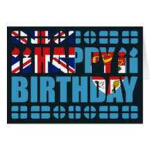 Fiji Flag Birthday Card