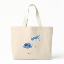 Fiji flag map bags