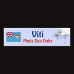Fiji Flag Map Text Bumper Sticker