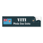 Fiji Flag Map Text Bumper Sticker