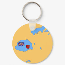 Fiji flag map keychains