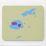 Fiji flag map mousepads