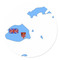 Fiji flag map stickers by FlagStore Fiji flag map stickers