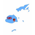 Fiji flag map t-shirts
