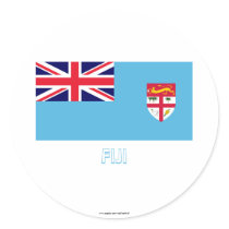 Fiji Flag with Name stickers by Vexillophile Fiji Flag with Name stickers
