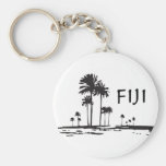 Fiji - Graphic Palm Trees Key Chain