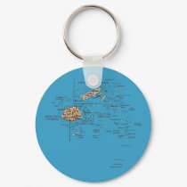 Fiji Map Keychain by FlagAndMap Fiji Map Keychain