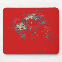 Fiji Map Mousepad by FlagAndMap Fiji Map Mousepad