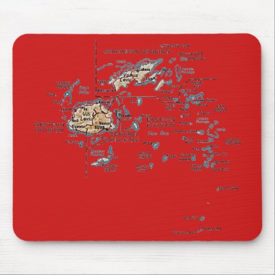 Fiji Map Mousepad by FlagAndMap