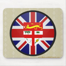 Fiji quality Flag Circle Mousepad